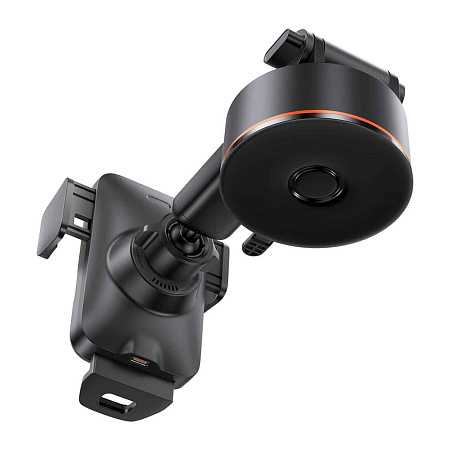 Baseus Wisdom Auto Alignment Car Mount Wireless Charger（QI 15W（Suction Base), Black