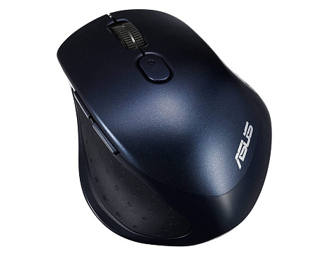 Wireless Mouse Asus MW203, 1000-2400 dpi, 6 buttons, Ergonomic, 96g, Silent, 1xAA, 2.4Ghz+BT, Blue
