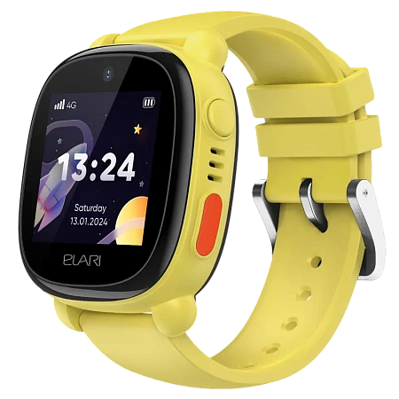 Детские часы Elari KidPhone 4G Lite, Жёлтый, iphone, xiaomi, samsung, oppo, чехол, стекло