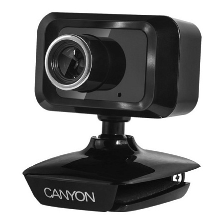 PC Camera Canyon C1, 480p/1200p (by software), Sensor 0.3 MP, FoV 40°, Microphone, Black/Silver