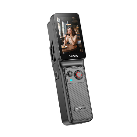 SJCAM Action Camera C400, Sixaxis Gyro Stabilizer, 30m with Waterproof Case, 4K30fps, Screen: 229" rotate touch screen + 13", Black