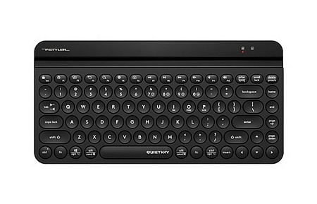 Wireless Keyboard A4Tech FBK30, Compact, Low Profile, Round Keycaps, Quiet Key, Smartphone Cradle, 1