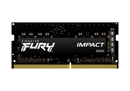 16GB DDR4-3200MHz SODIMM Kingston FURY Impact (Kit of 2x8GB) (KF432S20IBK2/16), CL20, 1.2V, XMP, Blk