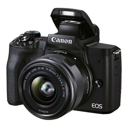 Беззеркальный фотоаппарат Canon EOS M50 Mark II, Black + EF-M 15-45 IS, Чёрный
