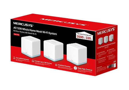 Whole-Home Mesh Dual Band Wi-Fi AC System MERCUSYS, "Halo H30(3-pack)", 1200Mbps,MU-MIMO Whole-Home Mesh Dual Band Wi-Fi AC System MERCUSYS, "Halo H30(3-pack)", 1200Mbps,MU-MIMO