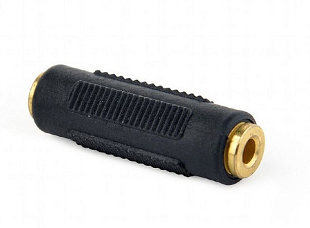 Аудио адаптер Cablexpert A-3.5FF-01, 3.5mm 3-pin (F) - 3.5mm 3-pin (F), Чёрный