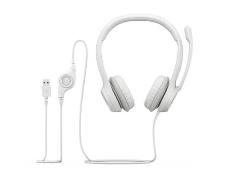 Headset Logitech H390, Mic, White, USB