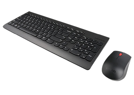 Keyboard & Mouse Lenovo Essential, Thin profile, Spill-resistant, Quiet keys, Durable, Black, USB 