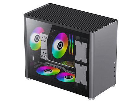 Case mATX GAMEMAX Spark, w/o PSU, 0.8/0.6mm, Front Metal, Dual Side Tempered Glass, Dust Filter, 1xU