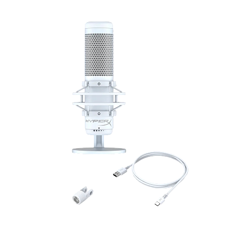 Microphones HyperX QuadCast S, 3x14mm condenser capsules, 4x Polar Patterns, 90db, -36 db, 48 kHz, S