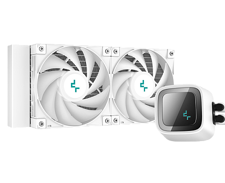 AIO Liquid Cooling Deepcool "LS520 White" (<32.9dBA, 85.85CFM, 2x120mm, ARGB LED, 1305g.)