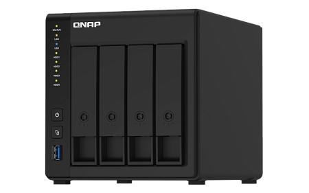 QNAP "TS-451D2", 4-bay, Intel Celeron 2-core 2.9GHz, 1x*2Gb+1Slot, 2x1GbE, HDMI 2.0
