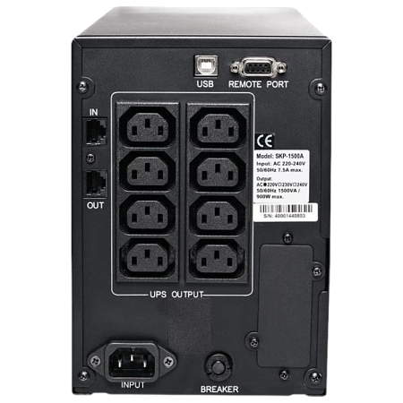 UPS PowerCom SPT-1000, 1000VA/800W, Smart Line Interactive, Pure Sinewave, LCD, AVR, USB, SNMP, 8xIE