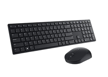 Клавиатура и мышь DELL KM5221W, Беспроводное, Чёрный