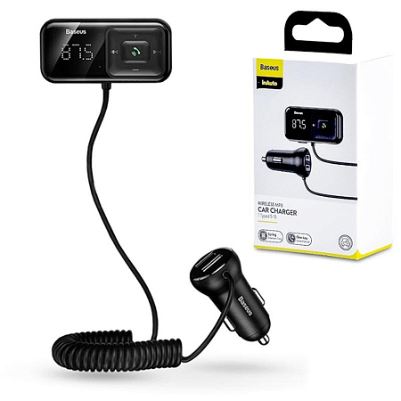 Baseus Car Charger MP3 Typed S-16 2xUSB 3.1A, Black