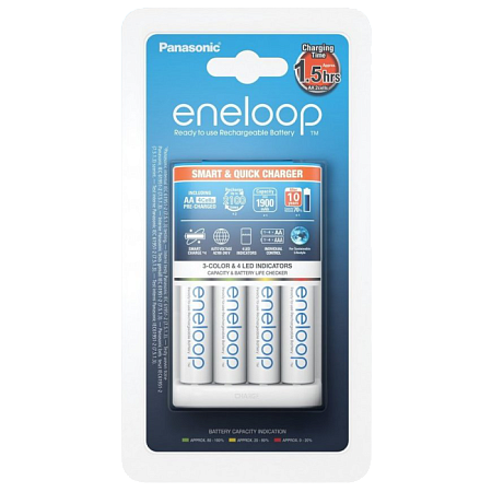 Panasonic  "Smart-Quick" Charger 4-pos AA/AAA + 4AA 1900mAh, K-KJ16MCC40E, K-KJ55MCC40E