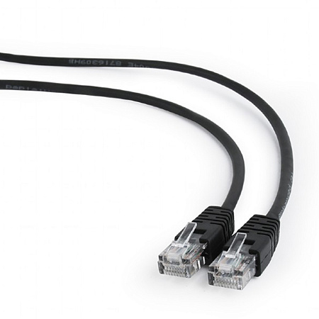  3m, Patch Cord  Black, PP12-3M/BK, Cat.5E, Cablexpert, molded strain relief 50u" plugs