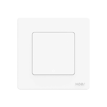 Moes Zigbee Star Ring Smart Push Button Switch 1 Gang (Neutral Optional), White