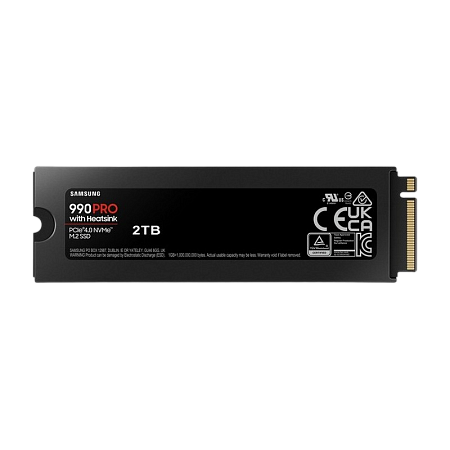 .M.2 NVMe SSD 2.0TB Samsung 990 PRO w/ Heatsink [PCIe 4.0 x4, R/W:7450/6900MB/s, 1.2PB, 3DTLC]