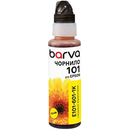 Контейнер с чернилами Barva E101-601, 100мл, Желтый,бумага ,чернила, Opc, тонер, dvd, duracell, батарейки