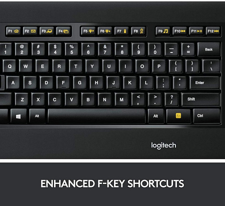 Клавиатура Logitech K800, Беспроводное, Чёрный