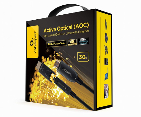 Cable HDMI to HDMI D&A Active Optical 30.0m Cablexpert, 4K UHD at 60Hz, CCBP-HDMID-AOC-30M