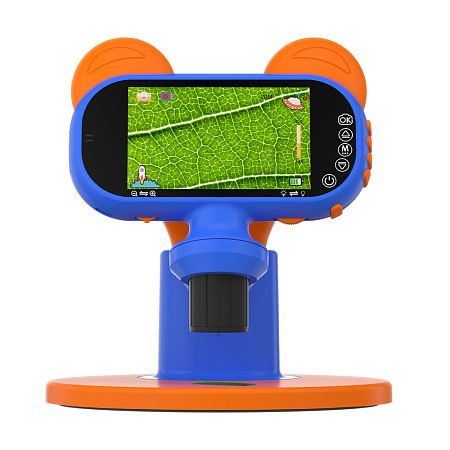 AUSEK Kids digital microscope 4", 1080P, 2600mAh, Blue