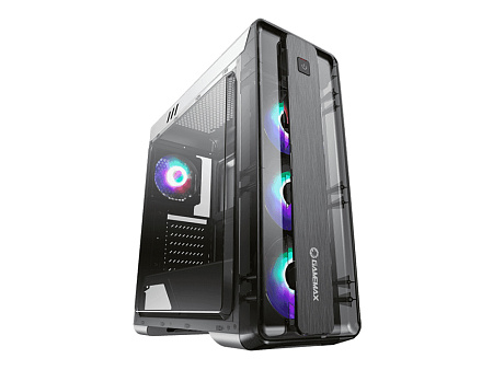 Case ATX GAMEMAX MoonLight FRGB, w/o PSU, 0.5mm, 4x120mm FRGB, Fan Controller, Front&Side Transparen