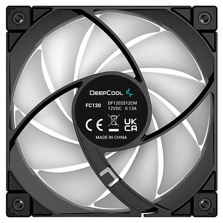 PC Case Fan Deepcool FC120, 120x120x25, <28dB, 61.91CFM, 500-18000PM, ARGB, Hydro Bearing