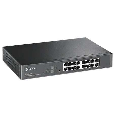 16-Port Gigabit Easy Smart Switch TP-LINK "TL-SG1016DE" metal case, Rackmount