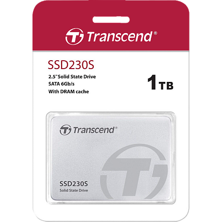 2.5" SATA SSD 1.0TB  Transcend "SSD230" [R/W:560/520MB/s, 85/85K IOPS, SM2258, 3D NAND TLC]