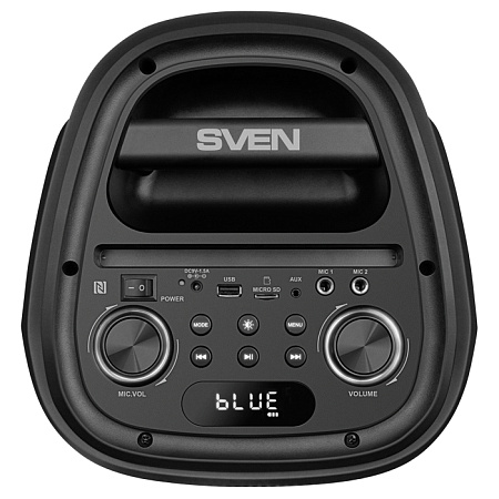 Partybox SVEN "PS-800" 100w, Black, Bluetooth, TWS, Bluetooth, FM, USB, microSD, 2x4400mA*h
