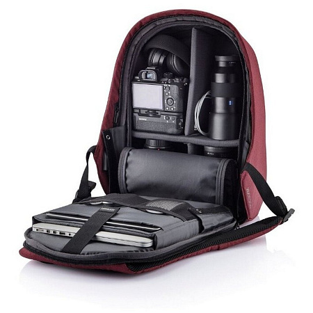 Backpack Bobby Hero Regular, anti-theft, P705.294 for Laptop 15.6" & City Bags, Red 