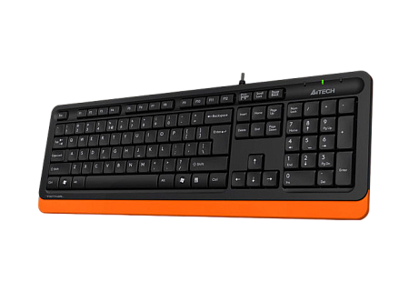 Keyboard A4Tech FK10, Multimedia Hot Keys, Laser Inscribed Keys , Splash Proof, 1.5m, USB, EN/RU/RO,