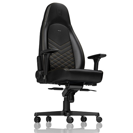 Gaming Chair Noble Icon NBL-ICN-PU-GOL Black/Gold, User max load up to 150kg / height 165-190cm