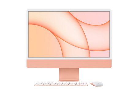 Моноблок Apple iMac A2438, M1 with 8-core CPU and 8-core GPU, 16ГБ/512Гб, macOS Big Sur, Оранжевый