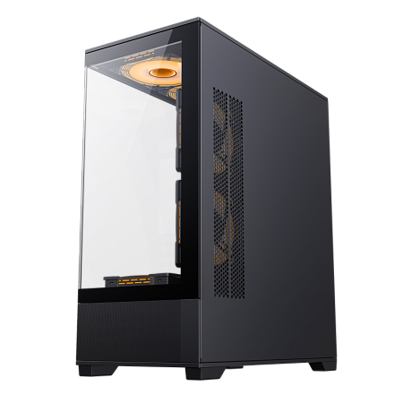 Case ATX GAMEMAX VISTA AB, w/o PSU, 0.6mm, 6x120mm ARGB, ARGB Hub, RC, Front&Side Tempered Glass, 1x