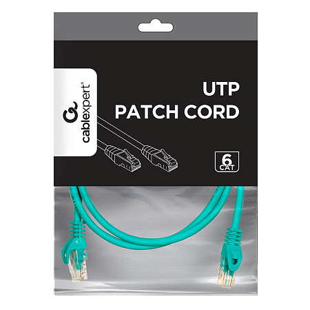 Patch Cord Cat.6U  1m, Green, PP6U-1M/G, Cablexpert, Stranded Unshielded 