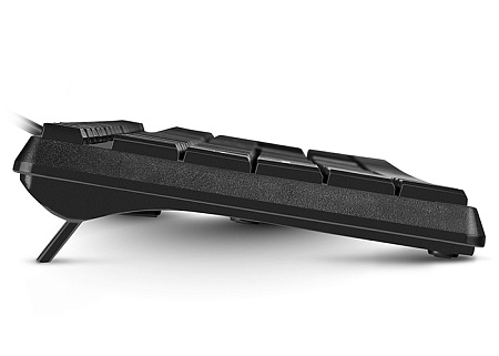 Keyboard SVEN KB-S305, Fn keys, Low profile, Splash proof, 1.5m, USB, EN/RU, Black