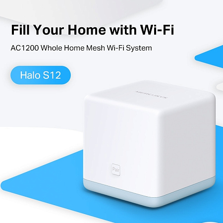 Whole-Home Mesh Dual Band Wi-Fi AC System MERCUSYS, "Halo S12(3-pack)", 1167Mbps,MU-MIMO,up to 320m2 Whole-Home Mesh Dual Band Wi-Fi AC System MERCUSYS, "Halo S12(3-pack)", 1167Mbps,MU-MIMO,up to 320m2