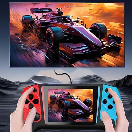 Game Console Q21 Handheld, 3.5" LCD Screen, Retro Games, Black