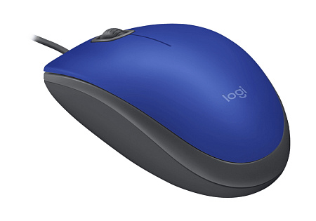 Mouse Logitech M110 Silent, 1000 dpi, 3 buttons, Ambidextrous, 85g., 1,8m, USB, Blue