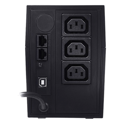 UPS PowerCom RPT-1000AP 1000VA/600W Line Interactive, AVR, LED, RJ45/RJ11, USB, 3xSchuko Sockets