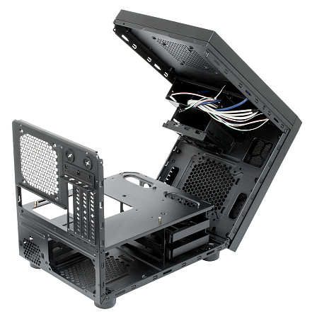 Case mATX Chieftec GAMING CUBE, w/o PSU, 0,6mm, Front Mesh, 2xUSB3.0, 1xUSB2.0, 3x2.5", 2x3.5", 1x5.