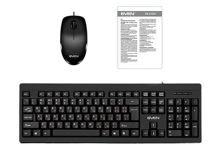 Keyboard & Mouse SVEN KB-S320C, Classic layout, Splash proof, 1000 dpi, 4 buttons, 1.5m, USB, EN/RU, Keyboard & Mouse SVEN KB-S320C, Classic layout, Splash proof, 1000 dpi, 4 buttons, 1.5m, USB, EN/RU,