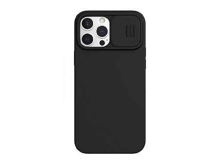 Nillkin Apple iPhone 13, CamShield Silky Silicone Case, Elegant Black, iphone, xiaomi, samsung, oppo, чехол, стекло