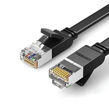 UGREEN Cat6 Flat Ethernet Cable, U/UTP, 20m, Black