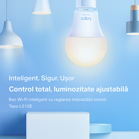 TP-LINK "Tapo L510E(2-pack)", Smart Wi-Fi LED Bulb with Dimmable Light, 2700K, 806lm