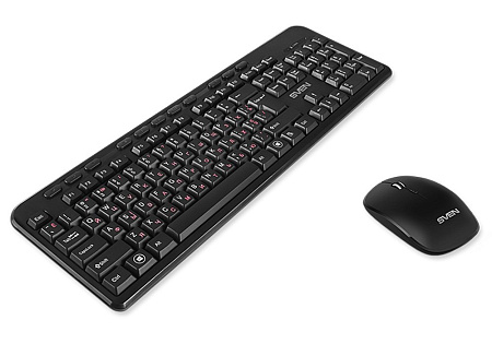 Wireless Keyboard & Mouse SVEN KB-C3200W, Multimedia, Splash proof, Battery indicator, 1600 dpi, 4 b Wireless Keyboard & Mouse SVEN KB-C3200W, Multimedia, Splash proof, Battery indicator, 1600 dpi, 4 b