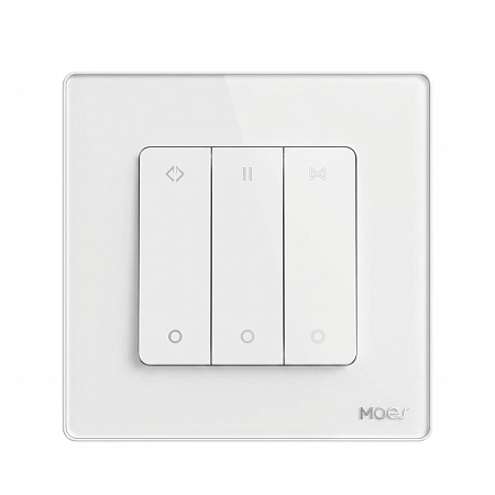 Moes Zigbee + RF Star Ring Curtain Switch 3A (Neutral Required), White